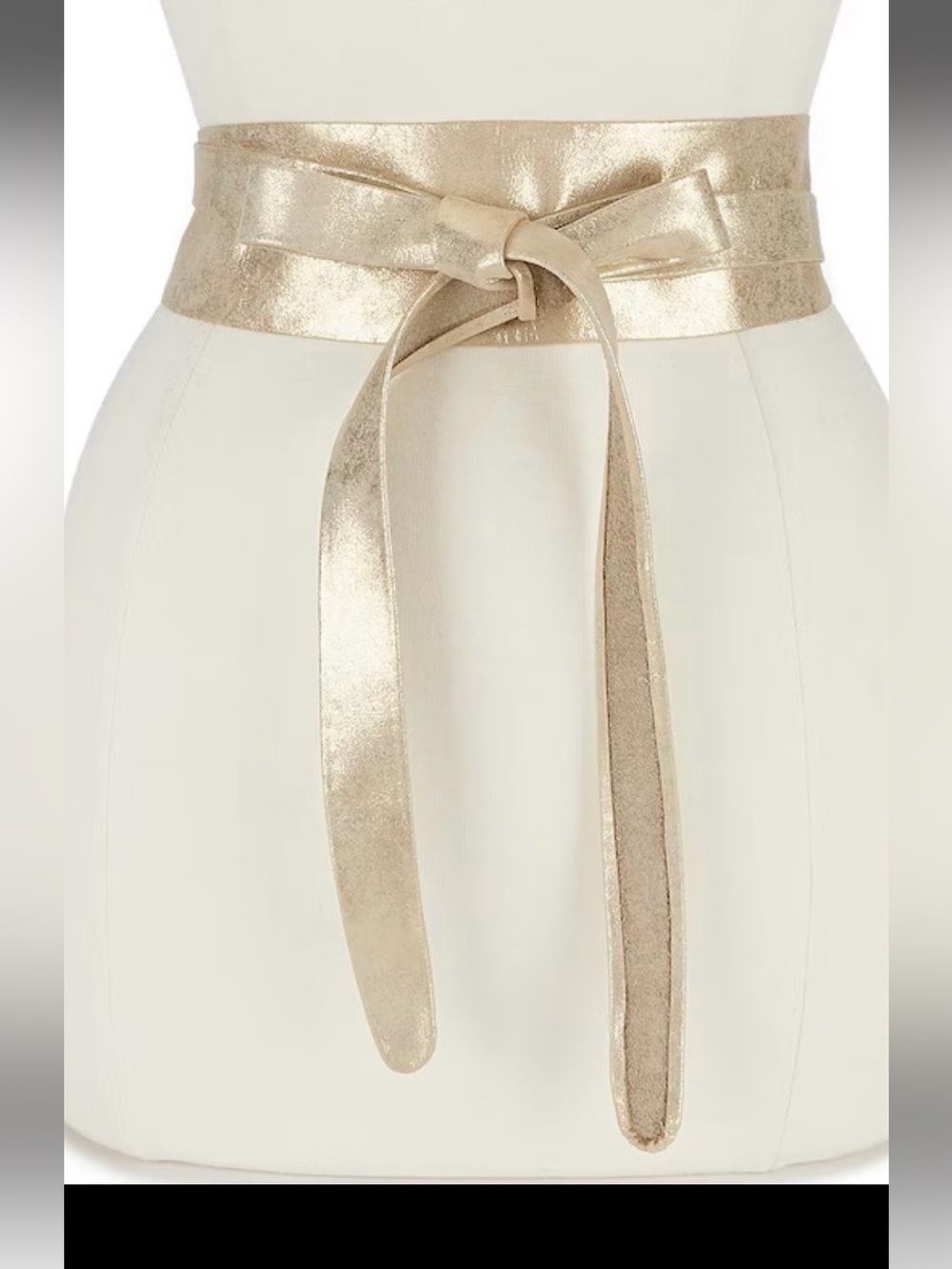 Ada Gold Leather Wrap Belt - Picture 2 of 3